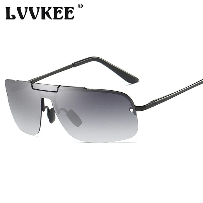LVVKEE новые мужские очки без оправы HD поляризованные солнцезащитные очки для женщин очки для вождения HD зеркальное покрытие очки оттенки Oculos De Sol