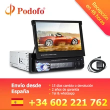 Podofo One Din Car Radio di Navigazione GPS Autoradio Bluetooth Multimedia MP5 Video Lettore 1din 7 “Schermo di Tocco di HD AUX-IN FM/USB