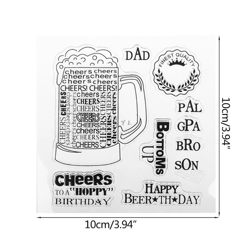 

2019 newest Cheers DIY Silicone Clear Stamp Cling Seal Scrapbook Embossing Album Decor