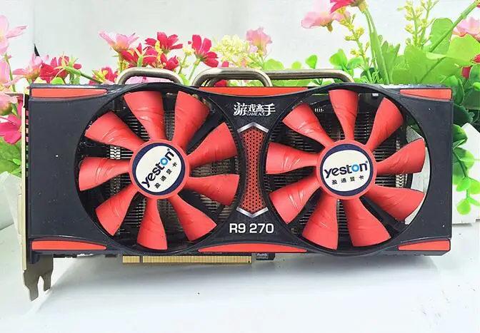  90% for new original for Yeston R9 270 256-bit 2G DDR5 second-hand desktop independent graphics card 