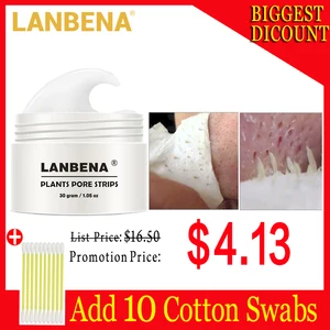 2018 LANBENA средство для устранения черных точек маска для носа полоски пор черный коллагеновая маска от лечения акне черная маска глубокое очищение уход за кожей - изображение