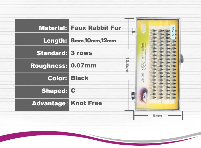 5 коробок/партия 20D 0,07 C наращивание натуральных ресниц искусственный мех кролика черные Цветные Ресницы Черные Накладные ресницы наращивание ресниц