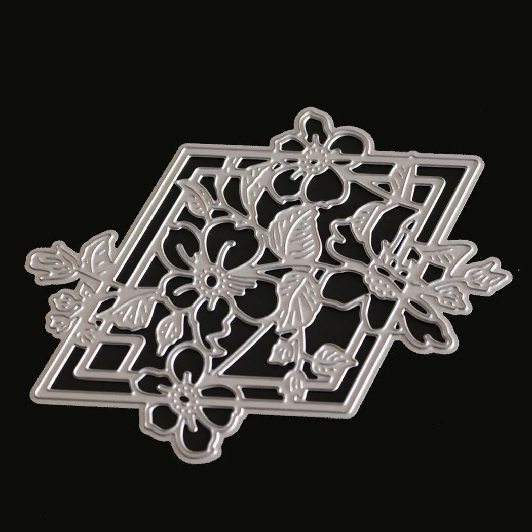 Diamond Flower кружева резки умирает металла Скрапбукинг Трафареты карты украшения из