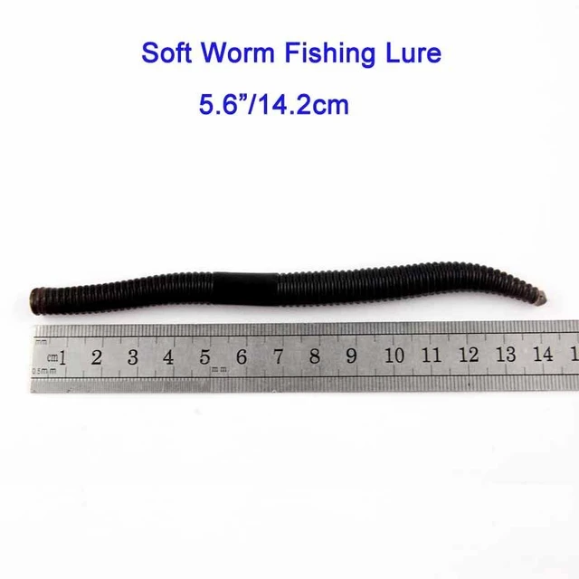 20pcs 4bags Soft Plastic Worm Fishing Lures Sea Fishing Long Black Soft Worm  Fishing Bait For Bass Fishing Gear - Fishing Lures - AliExpress