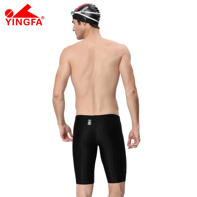 Мужские плавки Yingfa Fina оранжевые для плавания профессиональные спортивные