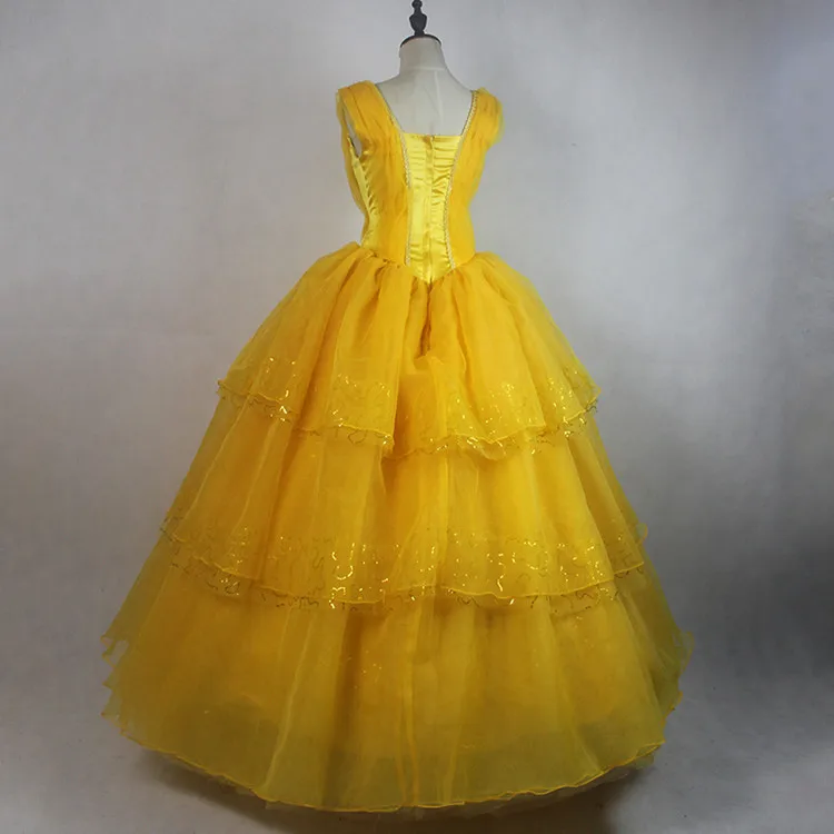 2017 Новый фильм Красота и с рисунком из мультфильма Красавица Чудовище Belle желтое