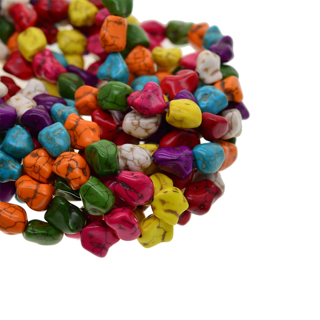 Colorful Tube / Nuggets / Turtle / Cross Natural Stone Beads Charm For Jewelry Making Loose Spacer Beads DIY Necklaces Bracelets