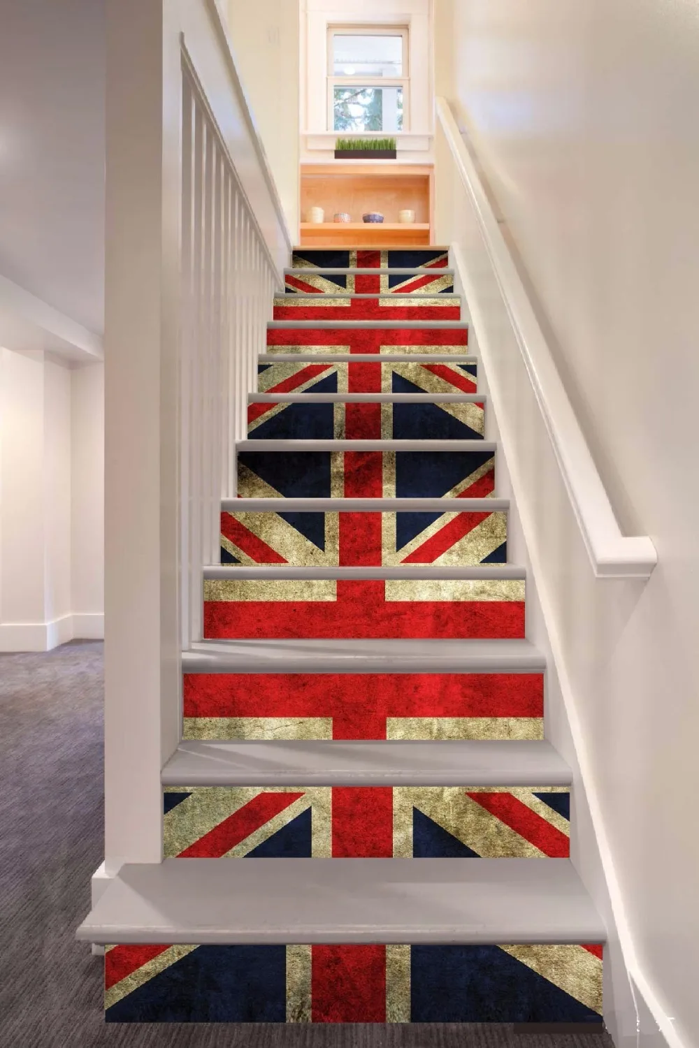 6pcs/set 18cm X 100cm Colored Flags Pattern Style Stair Sticker Wall Decor Ltt039 | Дом и сад