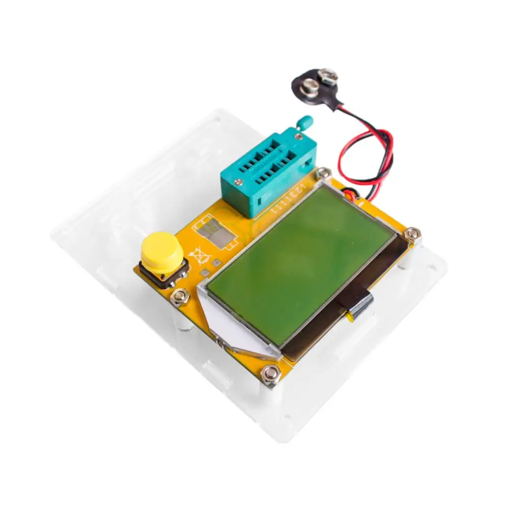 

Diode Triode Capacitance ESR Meter MOS PNP LCR-T4 Transistor Tester LCD Display Mega328 Transistors Diodes Acrylic Case