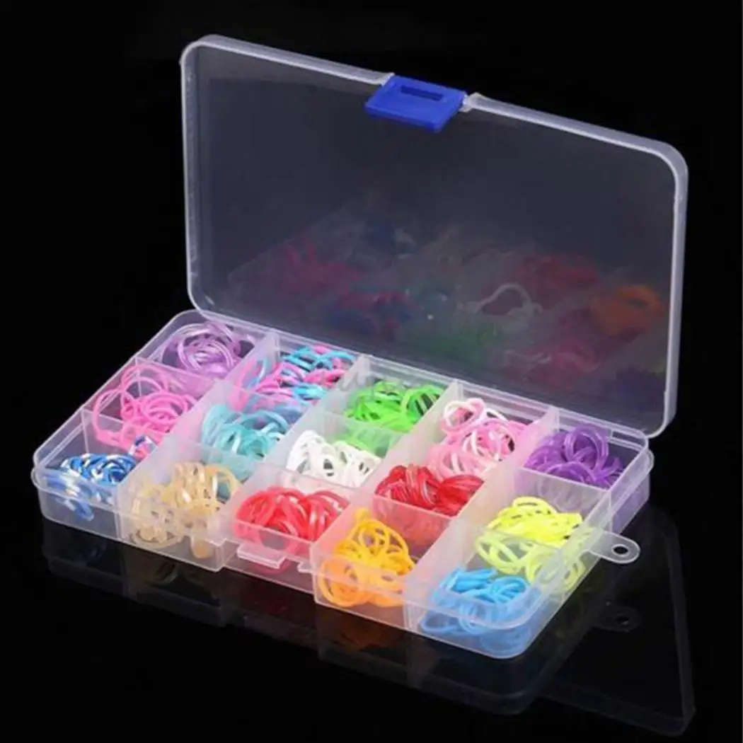 

15 Slots Adjustable Plastic Fishing Box Fishing bag Transparent Lure Hook Tackle Box Storage Case Organizer Fish Tool