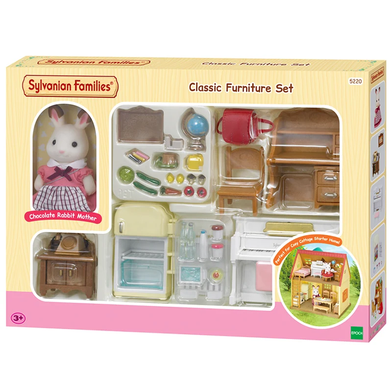 Sylvanian Families кукольный домик классическая мебель игровой набор аксессуары w/фигурка кролик#5220 Запечатанный