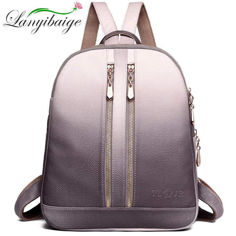 

2019 Women Backpack High Quality PU Leather Fashion Backpacks Female Feminine Casual Large Capacity Vintage Shoulder Bags