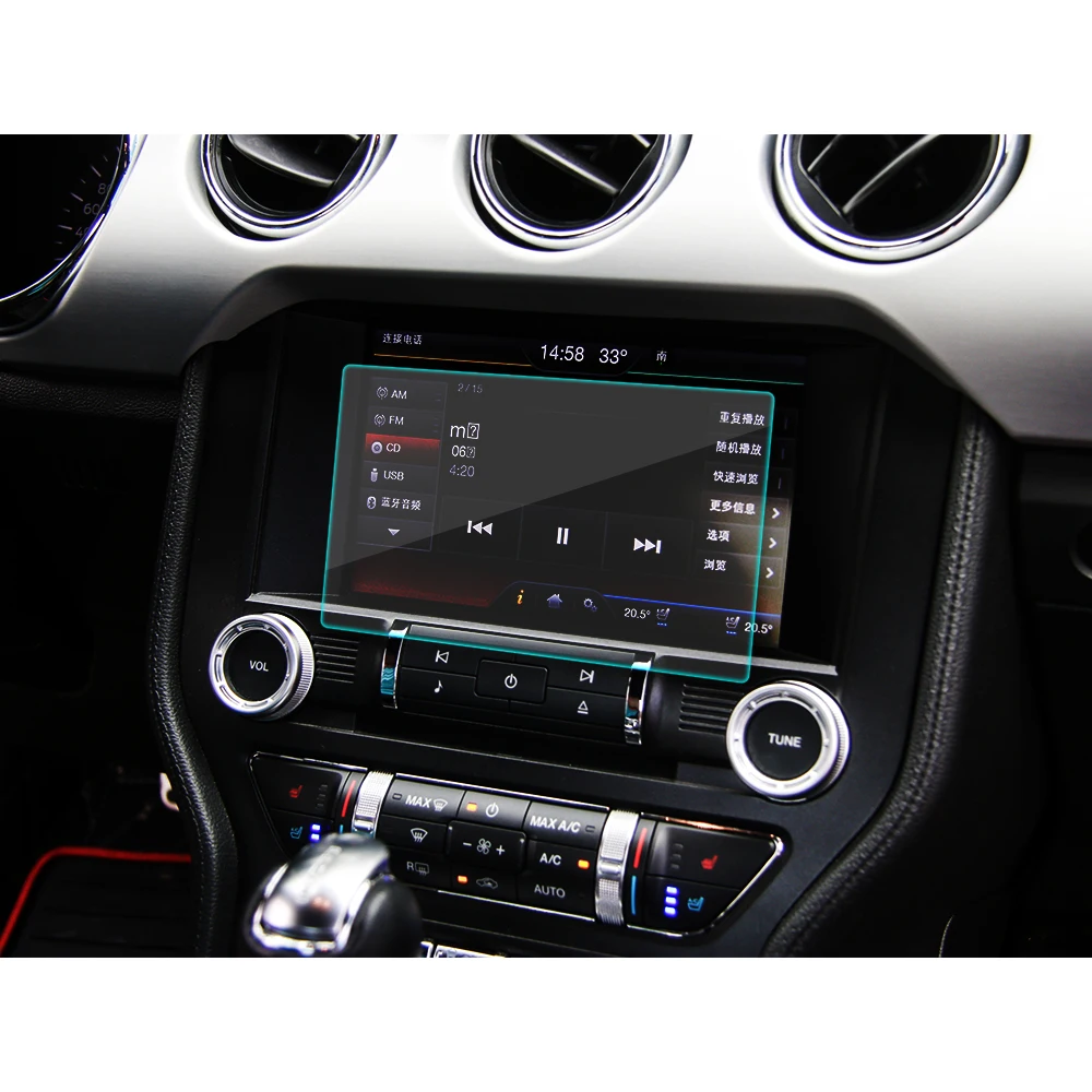 SHINEKA интерьерные молдинги для Ford Mustang gps навигационный экран декоративная защита наклейки подходят для Ford Mustang