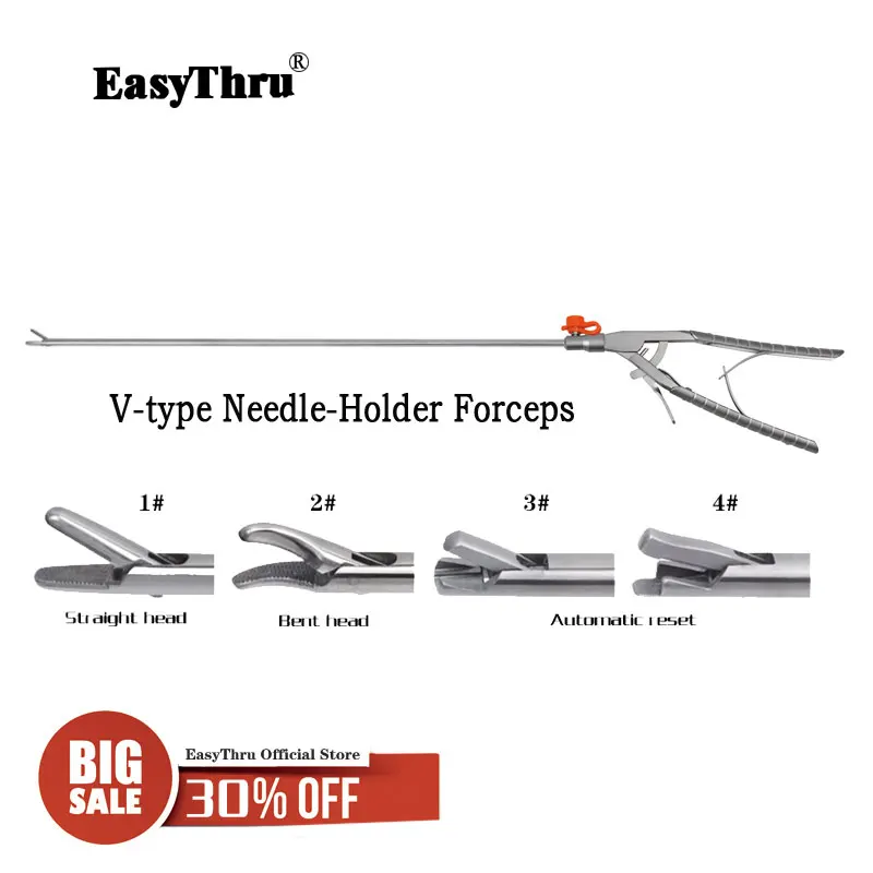 

Medical Surgical Laparoscopic V-type Needle Holder Forceps Endoscope surgery Instrument reusable medical traumatic pistol