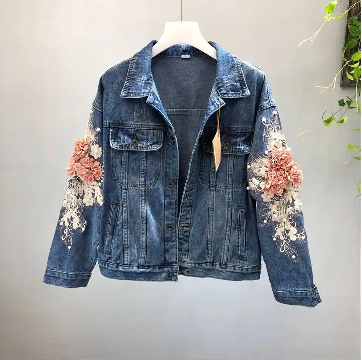 jaqueta jeans perola