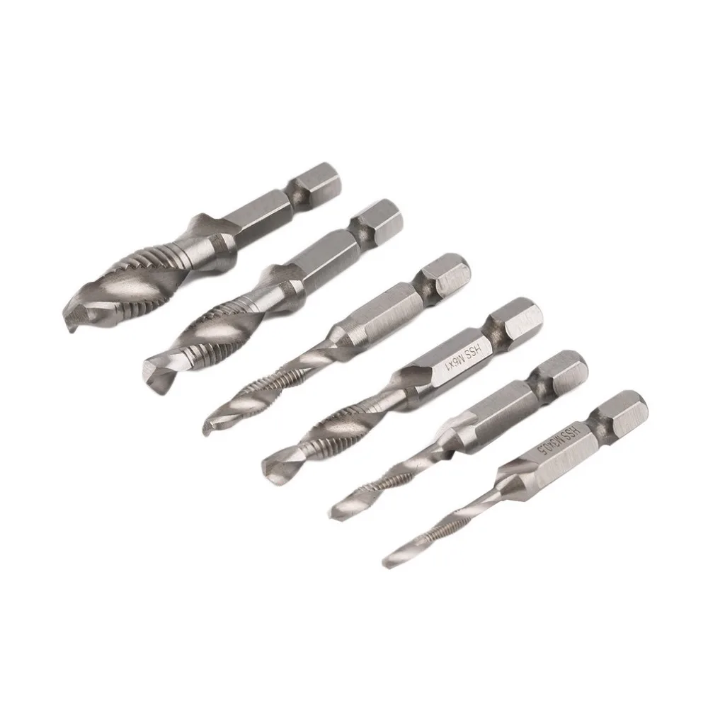 

Hot 6 pcs Hexagon Shank Handle Compound Awl-shaped Drilling Bit Screwdriver High quality