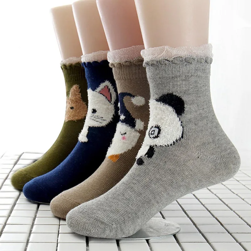 

Children's Socks Spring And Autumn Cartoon Animals Children's Cotton Thick Floor Socks