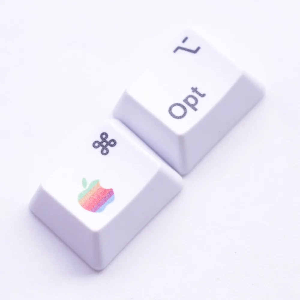 Колпачки для клавиш PBT MAC Commond и дополнительные клавиши краска сублимация Cherry MX
