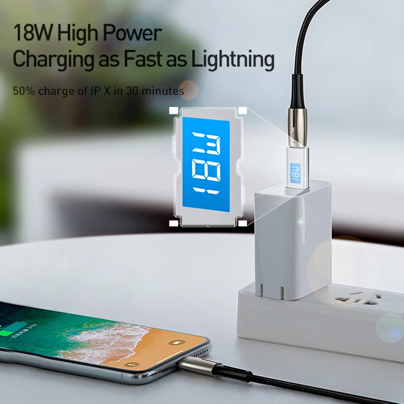 Baseus 18 Вт USB C кабель типа C в ip-порт для iPhone samsung Xiaomi PD кабель быстрой зарядки USB-C зарядное устройство мобильный телефон Usb C кабель