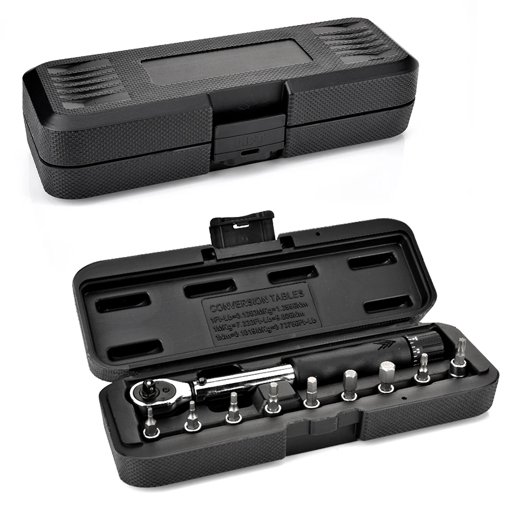 

2-14NM Bicycle Torque Wrench Bicycle Socket Set Bicycle Repair Tool Torque Adapter (Torque Wrench 1/4 ")