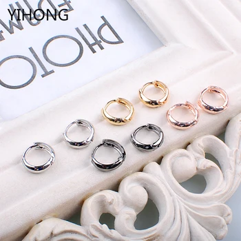 

Plain Metal Hoop Earrings Set Circle Ring Earrings For Women Hip Hop Female Hoop 4 pairs gold Silver rose Gold Color Earrings