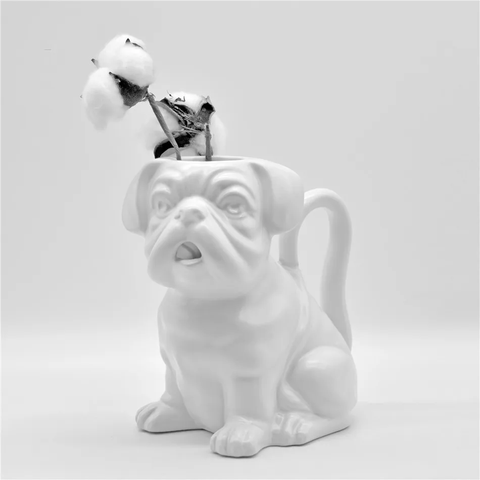 

Bulldog Styling Ceramic Kettle Method bucket cold Kettle Creative vase animal Styling Personalized Jug glass kettle water jug