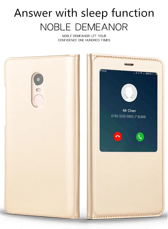 xiaomi redmi note 4 4x Case High Quality PU Leather Smart For Flip Cover Brand #0322 | Мобильные телефоны и аксессуары