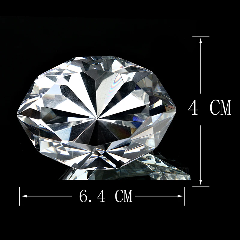 Прозрачный эллипс Алмазная огранка Стекло Ювелирные изделия пресс-папье ремесла Коллекция сувенир на день рождения Рождество оформление свадебных подарков