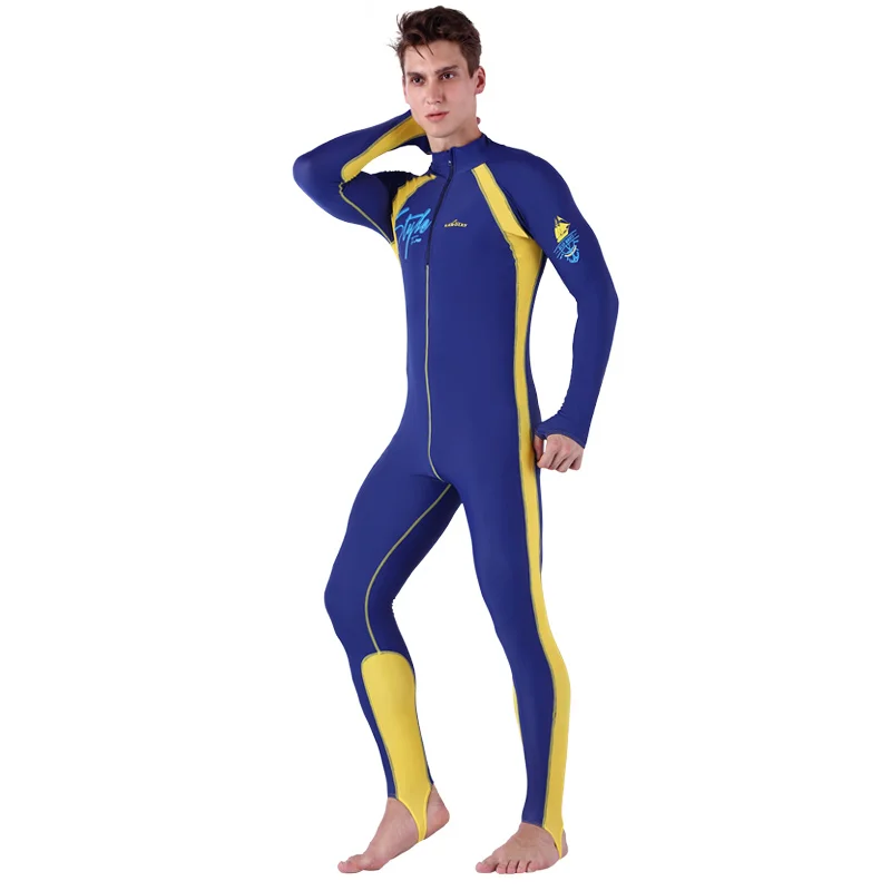 Rashguard Man Wrestling Suit One-piece Jumpsuits T Shirt for Swimming Dry Diving Suit Plus size 3-5XL Long Sleeve Swimsuit