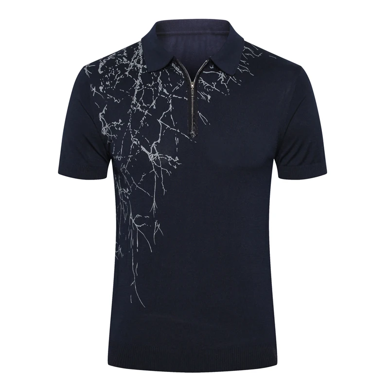 

Billionaire T shirt men's Snake skin silk 2019 summer new Fashion business casual England quality big size M-5XL free shipping