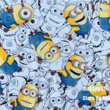 50*180 см Классическая эластичная хлопчатобумажная ткань с миньонами, вязаная трикотажная ткань для шитья футболок, платьев