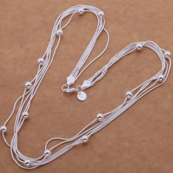 

wholesale High quality silver Fashion jewelry chains necklace pendant WN-503
