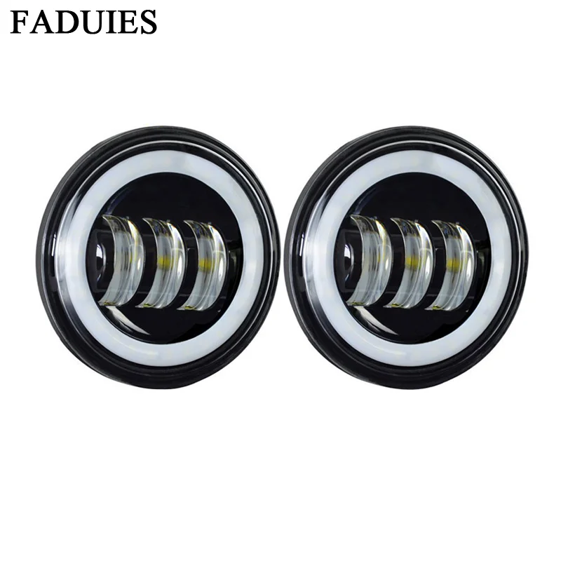 FADUIES 1 пара черный 4 1/2 &quot4 5 дюймов мотоцикл светодиодные противотуманные фары