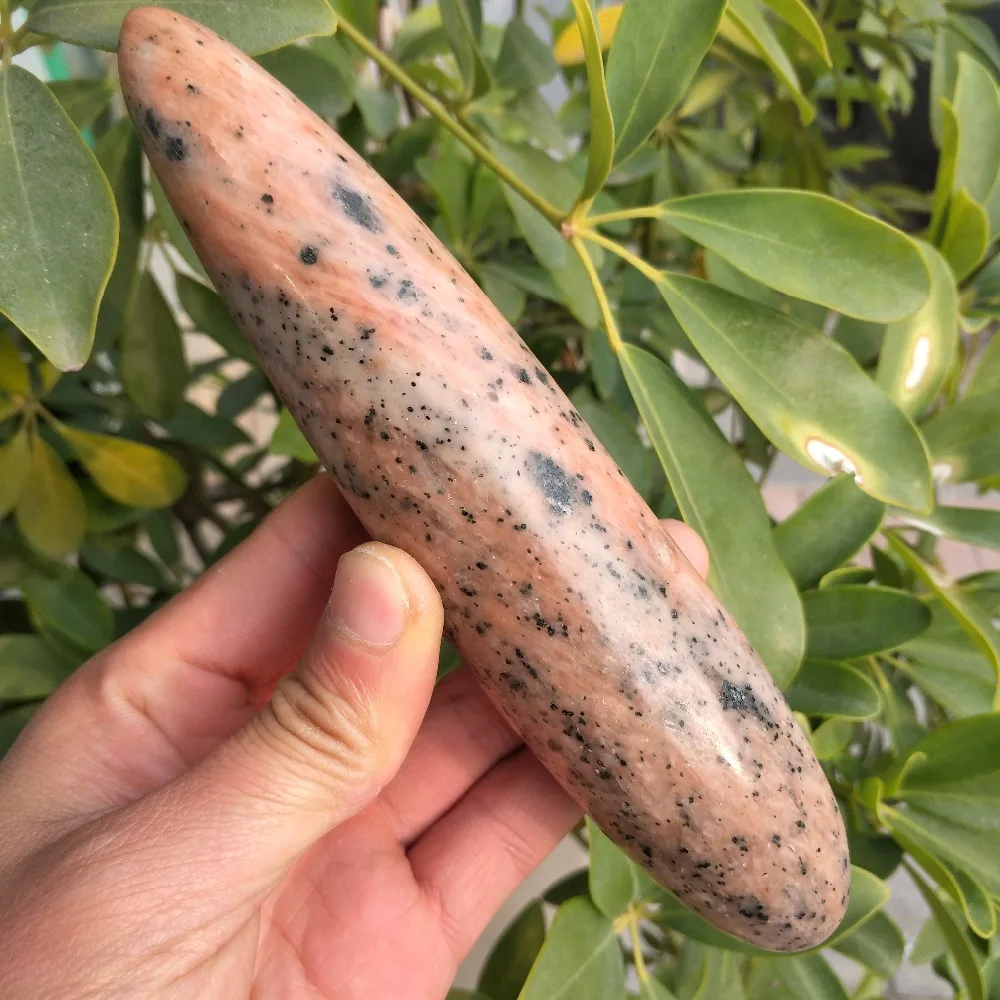Натуральный африканская красная каменная ручная резная Массажная палочка