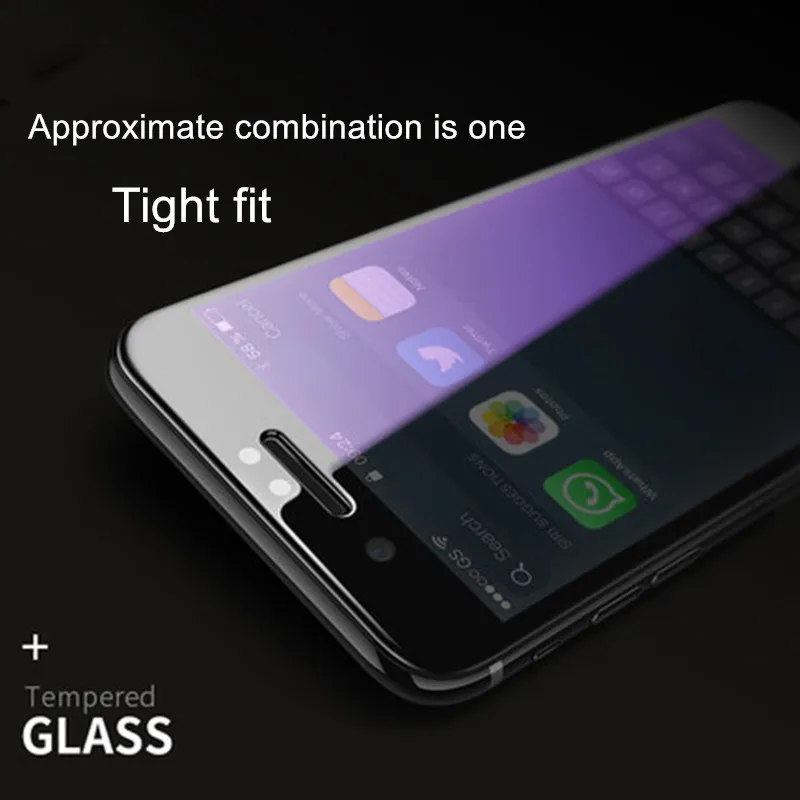 JOYCE анти-синий луч защита глаз закаленное стекло протектор экрана для iPhone 6S 7 8 Plus XR XS Max полное покрытие