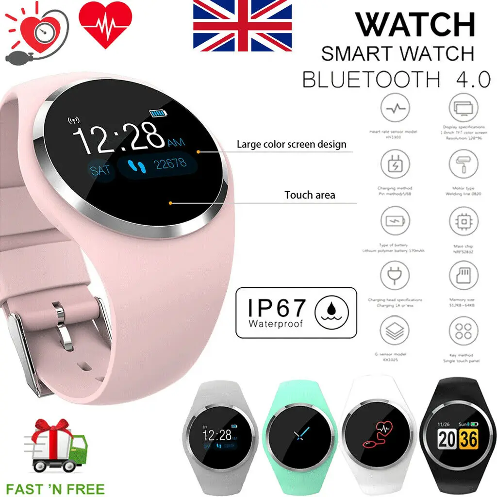 

smart watches UK Women's Lady Bluetooth Smart Watch Phone Mate For Android IOS iPhone Samsung pedometer activity monitor