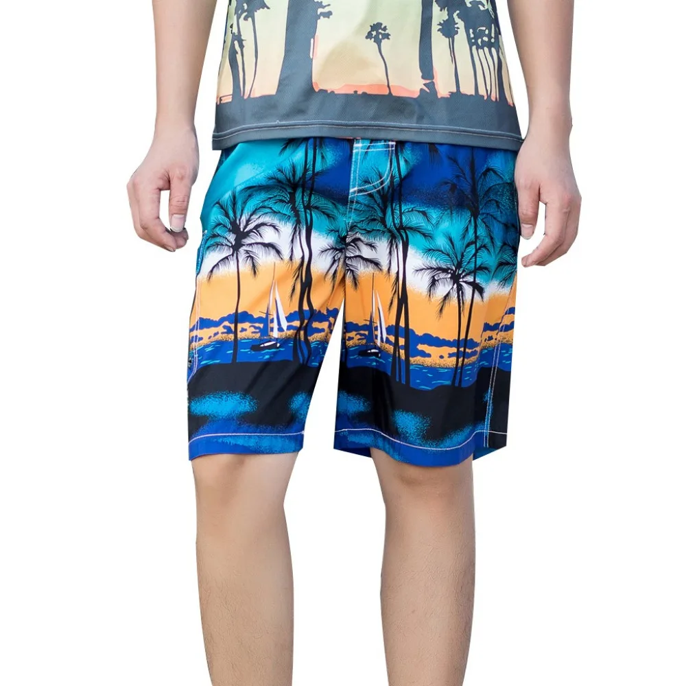 Womail Men Hawaiian Trunks Quick Dry Beach Surfing Running cross-country Cultivate one