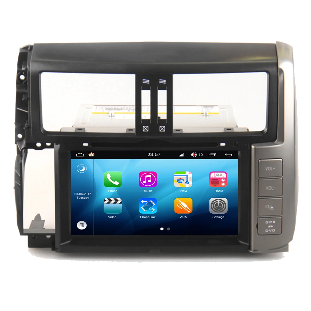 Top For Toyota Prado 150 TX TXL Android 8.0 Auto Stereo Radio RDS DVD GPS Navigation Mirror Link Multimedia Player Headunit 0