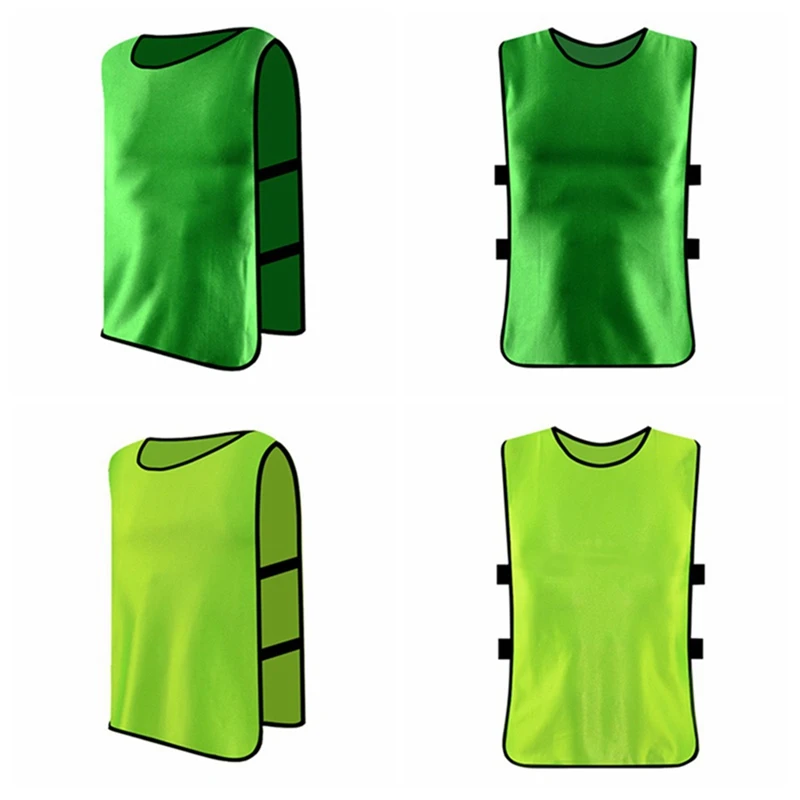 الكبار الأطفال كيد فريق كرة قدم رياضية لكرة القدم تدريب Pinnies الفانيلة سريع جاف تنفس التدريب مريلة سترة الملابس