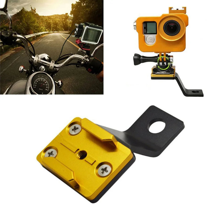 TiYiViRi motocicleta Flexible de aluminio para Go pro Cámara trípode soporte de cámara para Gopro hero 5 4 Xiaomi Yi cámaras de acción