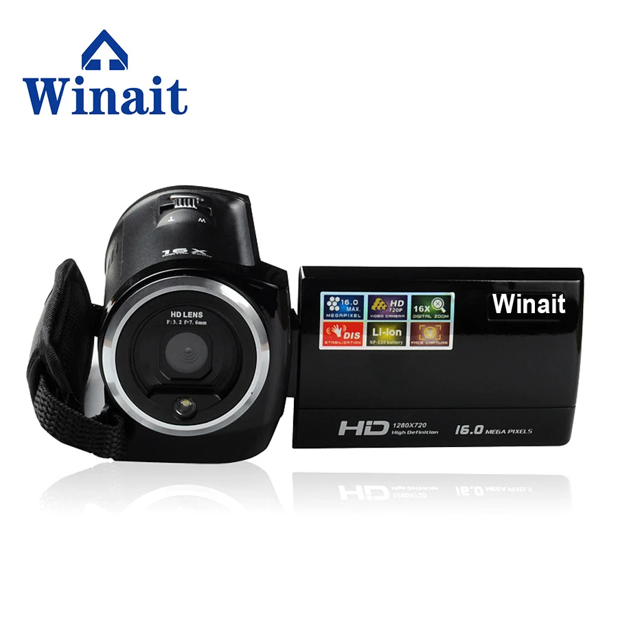 Winait 16 Mp Max 720P HD 16 X Zoom Цифровая видеокамера Цифровые видеокамеры с 2," ЖК-экраном литиевая батарея