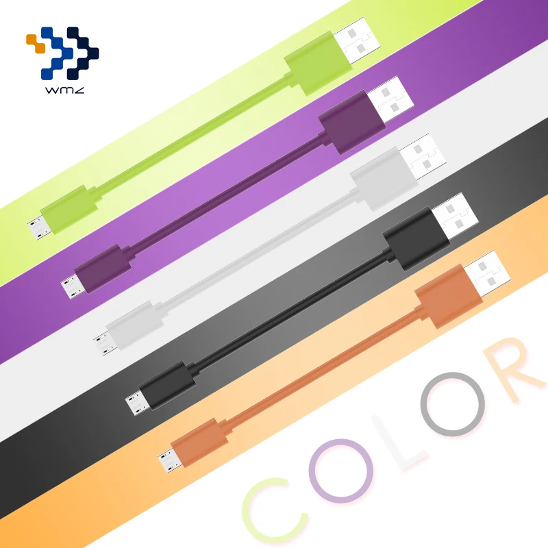 

colorful 12cm micro usb cable for power bank