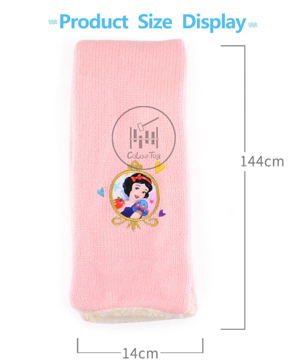 Disney Princess Kids Warm Scarf-Neck Girls Baby Winter-Scarf Women Knitting Wool Scarf Children Neck Warmer Accessories