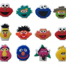 12 шт. ПВХ мультфильм скрепки Улица Сезам подставки для книг Офисные и Школьные Аксессуары проводящий собирать Привязать классифицировать