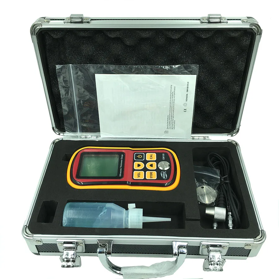 

Digital Ultrasonic Thickness Gauge tester GM100 1.2 to 200MM Sound Velocity Meter with retail box