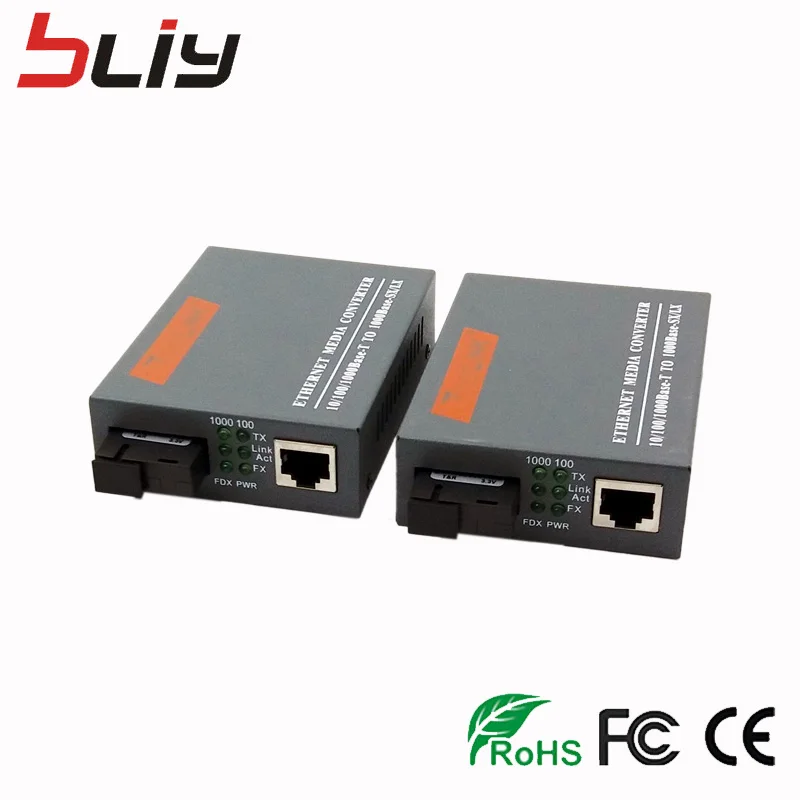 Free Shipping Fibra Optica Transceiver FTTH optic fiber Media converter 1000M 3KM Conversor de 1 pair | Мобильные телефоны и