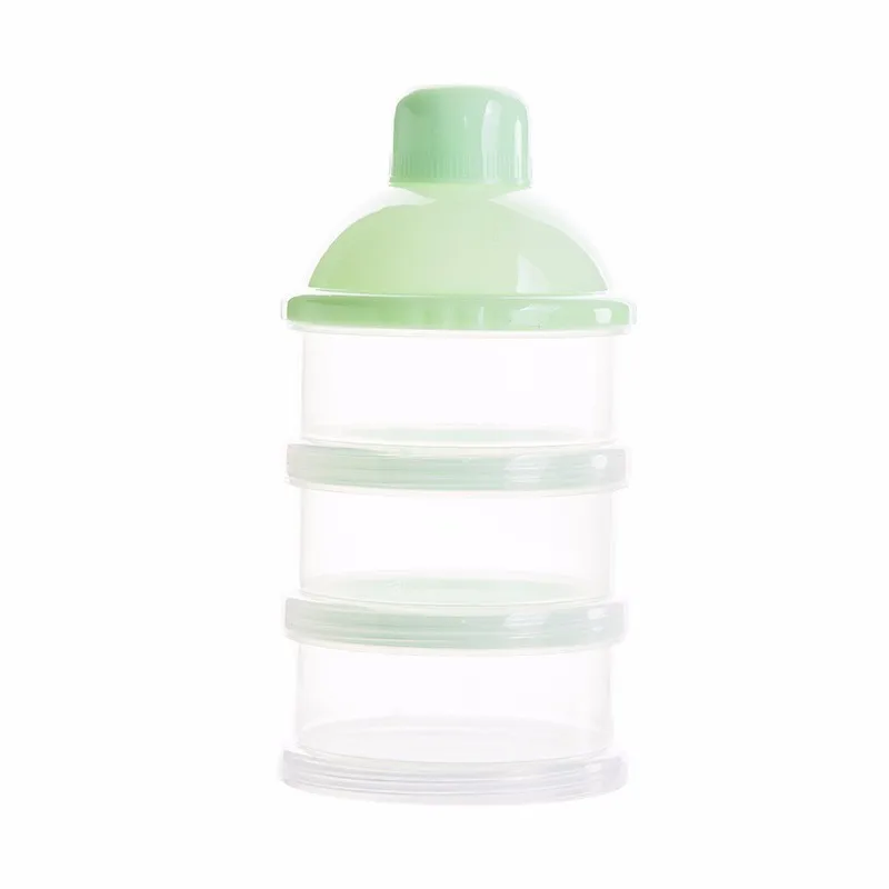 Портативный для малышей питание молоко бутылка для воды для бутылок 3 клетки сетки практичная коробка - Цвет: Green