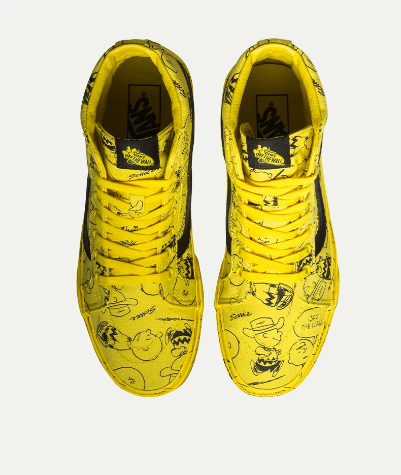 Buy Yellow Vans Old Skool Kicks Cartoon Snoopy High Top Buy Yellow Vans Old Skool Kicks Cartoon Snoopy High Top