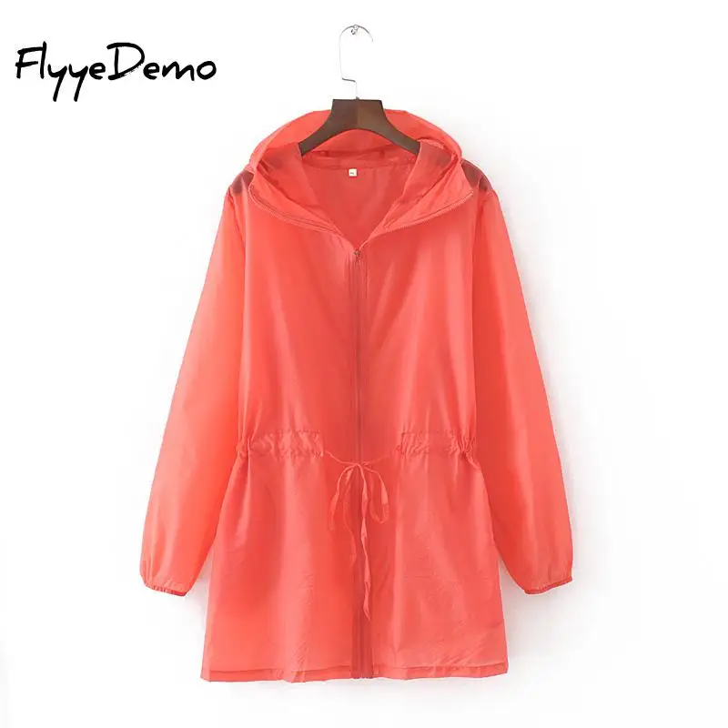 Summer Thin White Hooded Sunproof Cardigan Beach Blouse Sunscreen See Through Basic Jacket Coat Women Girl Bigger Oversize