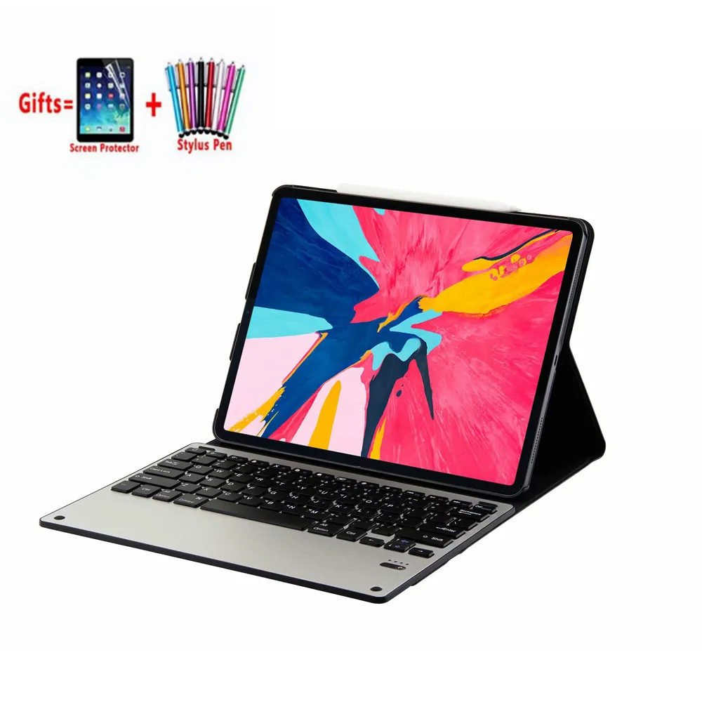 Отсоедините кабель клавиатуры нового MacBook Pro 12,9 принципиально ультра тонкий Беспроводной Bluetooth клавиатура для IPad Pro 12,9 планшет+ защитная пленка